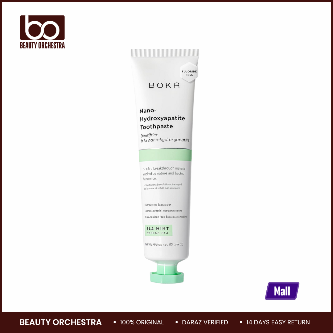Picture of Boka Nano Hydroxyapatite Toothpaste - for Adult, Kids Oral Care - Ela Mint Flavor 4 Fl Oz - 113 gm