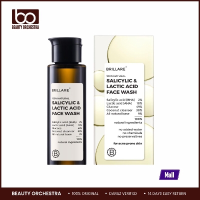 Picture of Brillare Salicylic & Lactic Acid Face Wash Useful for Clear Acne Prone Skin 100% Natural with Salicylic Acid