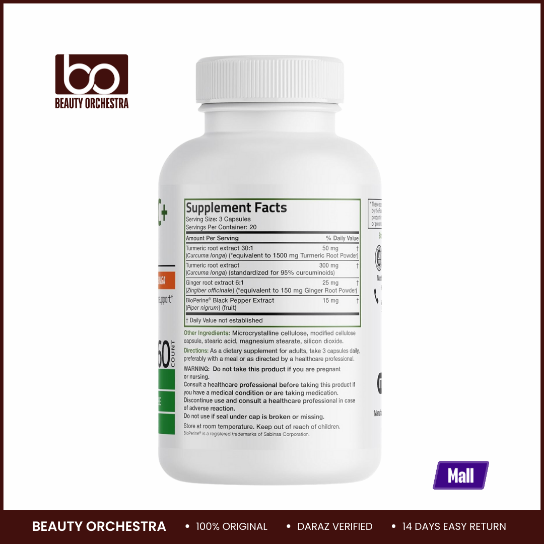 Picture of Bronson Turmeric + Ginger Extra Strength - 60 Count