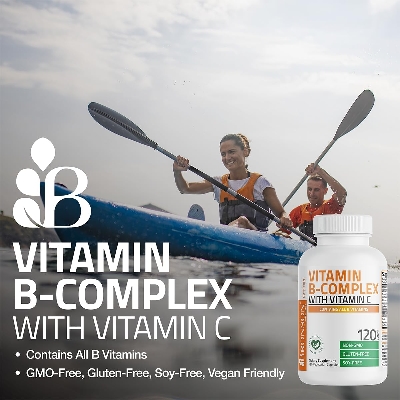 Picture of Bronson Vitamin B Complex with Vitamin C 120 Vegetarian Capsules