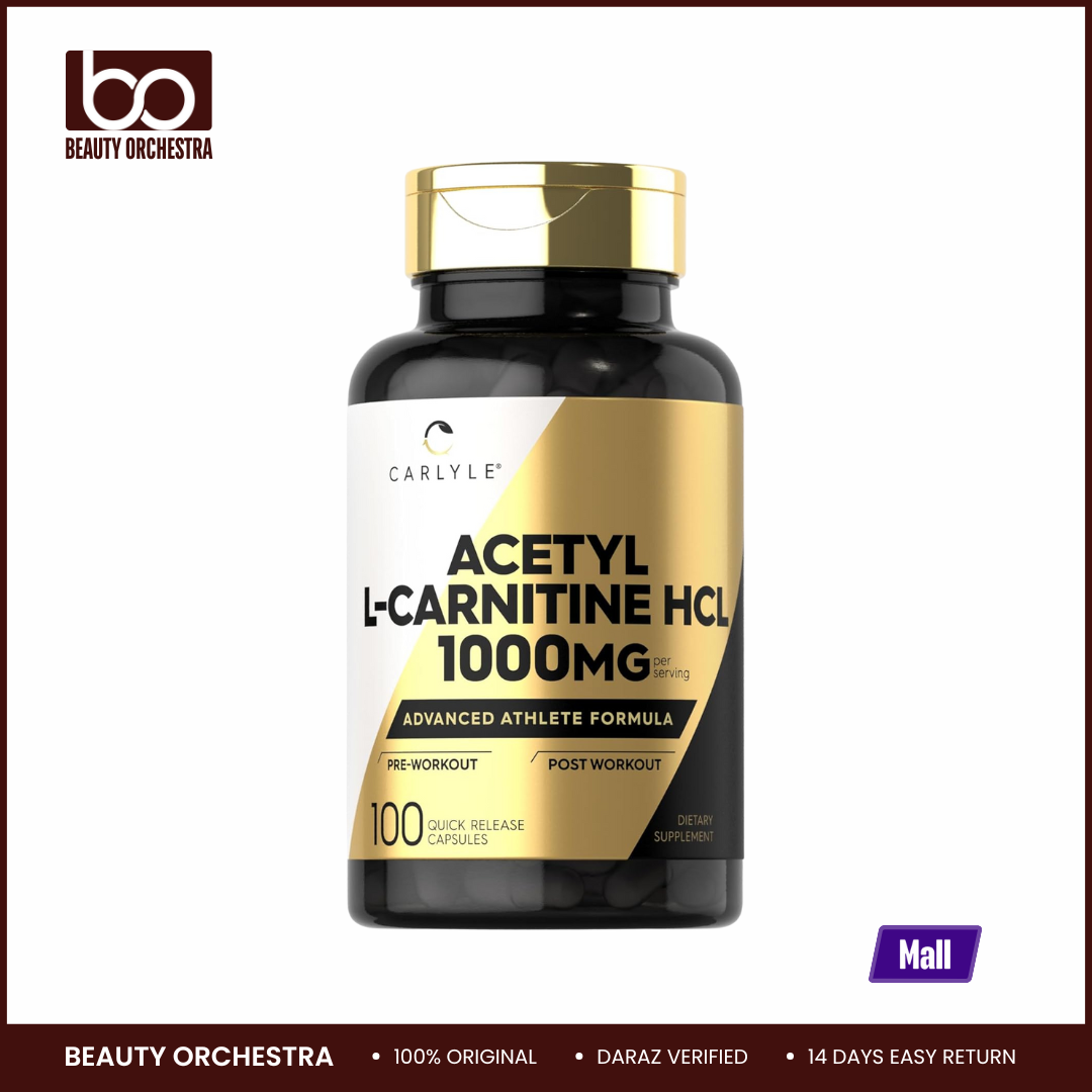 Picture of Carlyle Acetyl L-Carnitine HCL 1000mg 100 Capsules