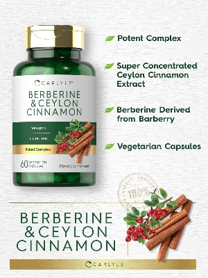 Picture of Carlyle Berberine with Ceylon Cinnamon 2000mg Complex 60 Capsules