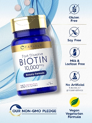Picture of Carlyle Biotin 10000mcg 250 Fast Dissolve Tablets