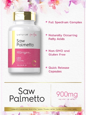 Picture of Carlyle Saw Palmetto for Women 900mg 120 Capsules