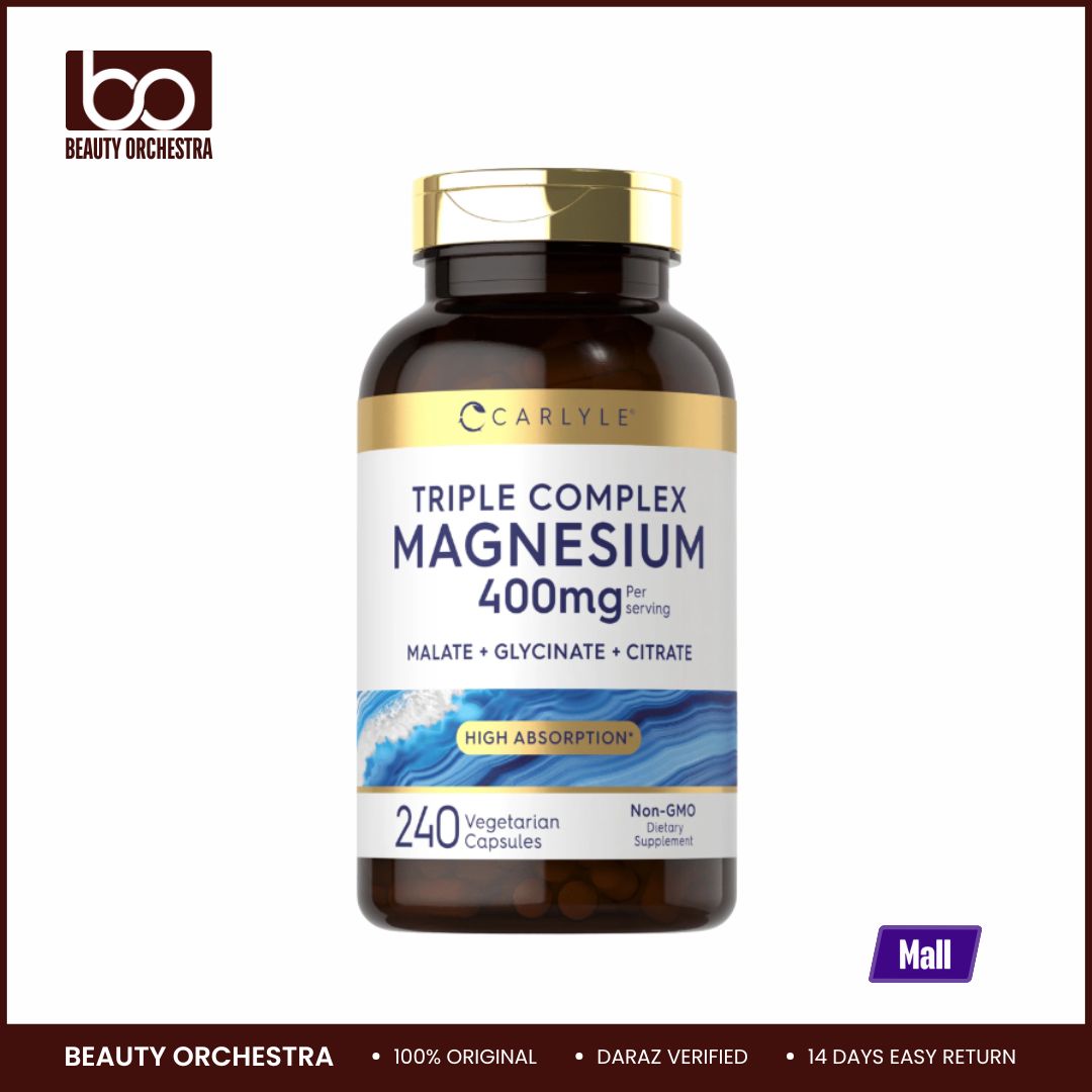 Picture of Carlyle Triple Magnesium Complex 400 mg Malate, Glycinate & Citrate 240 Capsules