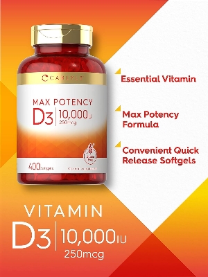 Picture of Carlyle Vitamin D 10000IU 400 Softgels Max Potency