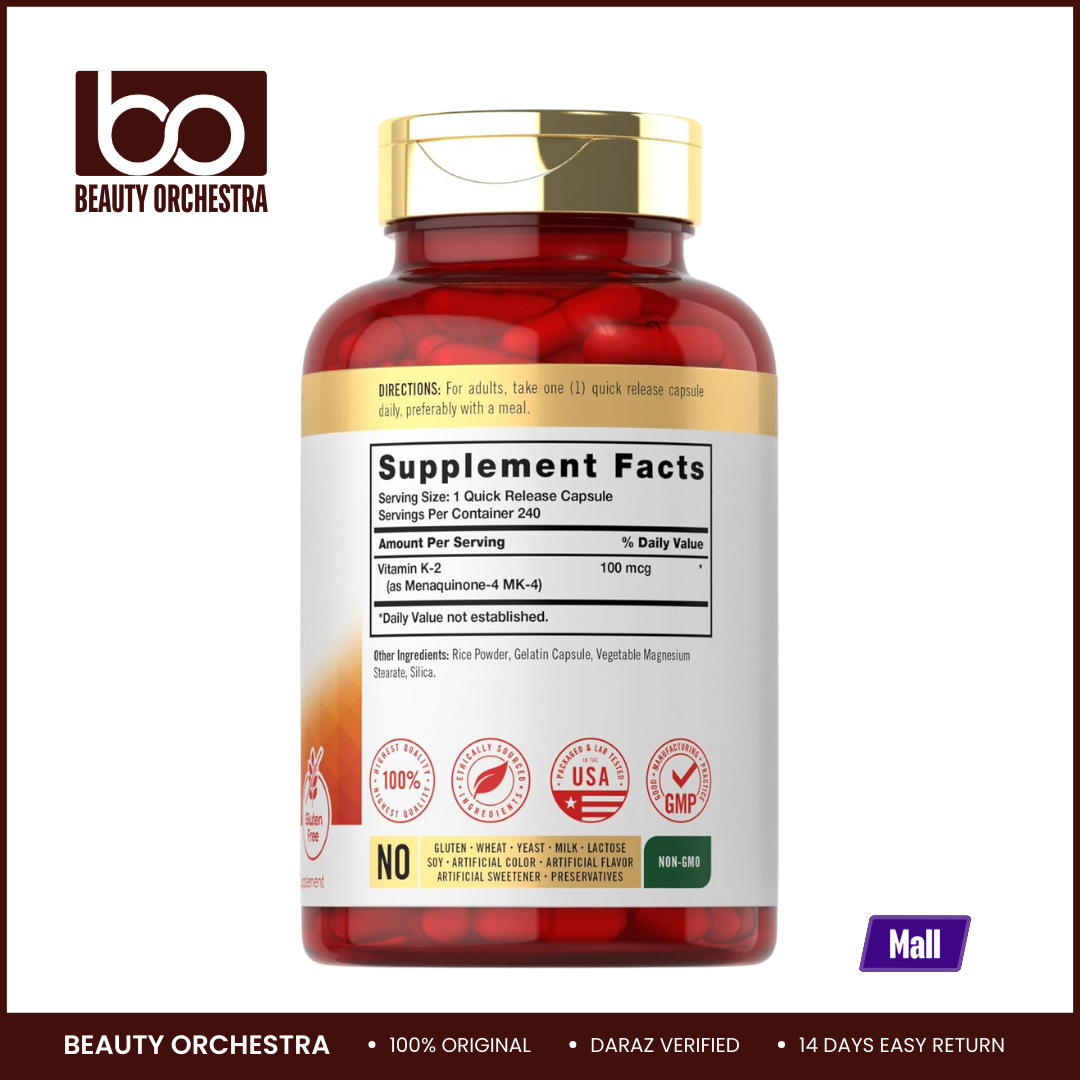 Picture of Carlyle Vitamin K2 100 mcg - 240 Capsules