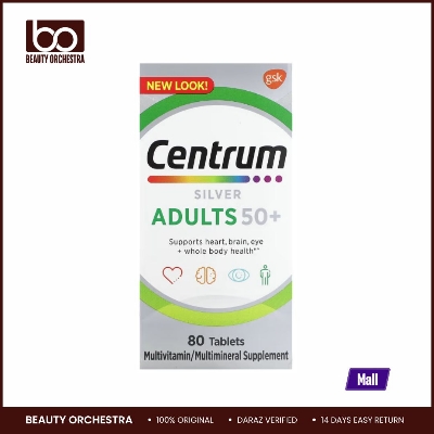 Picture of Centrum Silver Adults 50 plus 80 Tablets Daily Multivitamin Supplement for Men And Women over 50