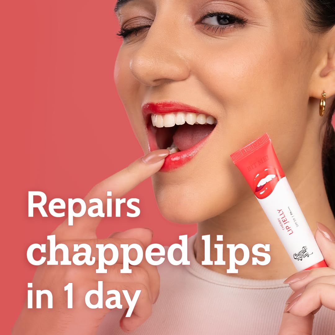 Picture of Chemist At Play Cherry Lip Balm for Dry Chapped & Pigmented Lips Gives 24 hours moisturization SPF 50 PA+++ 10gms