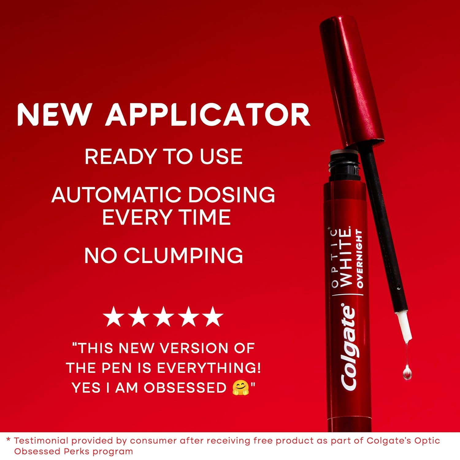 Picture of Colgate Optic White Overnight Teeth Whitening Pen, Teeth Stain Remover to Whiten Teeth, 35 Nightly Treatments, 0.08 Fl Oz (Made In USA)