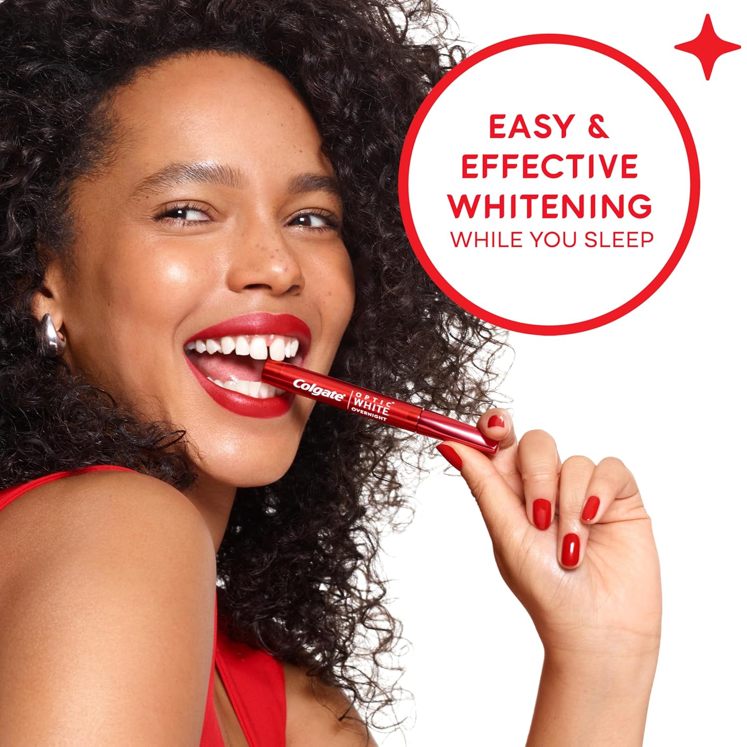 Picture of Colgate Optic White Overnight Teeth Whitening Pen, Teeth Stain Remover to Whiten Teeth, 35 Nightly Treatments, 0.08 Fl Oz (Made In USA)