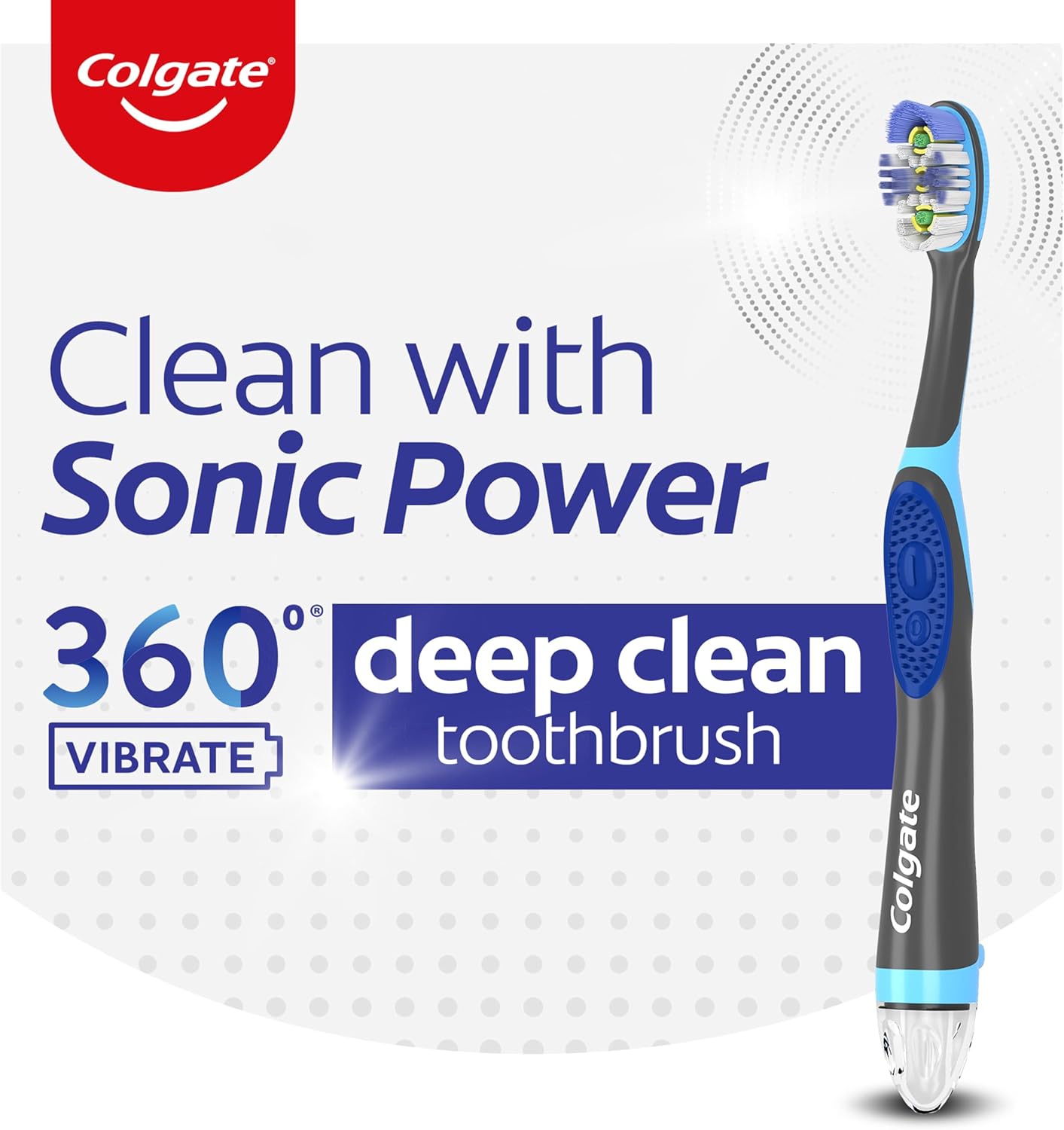 Picture of Colgate Total Advanced 360 Floss Tip Sonic Battery Powered Toothbrush | Pack of 2 | USA