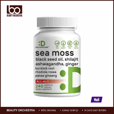 Picture of DEAL SUPPLEMENT Sea Moss 3000mg Black Seed Oil 2000mg Ashwagandha 600mg Ginger - 240 Veggie Capsules