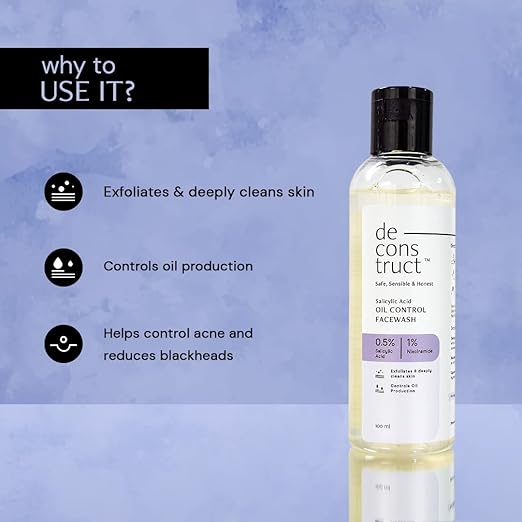 Picture of Deconstruct Oil Control Face Wash 0.5% Salicylic Acid + 1% - 100ml