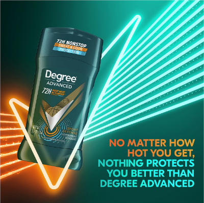 Picture of Degree Men Advanced 72H Body Heat Activated Sport Defense Antiperspirant Deodorant 2.7 oz - 76 g