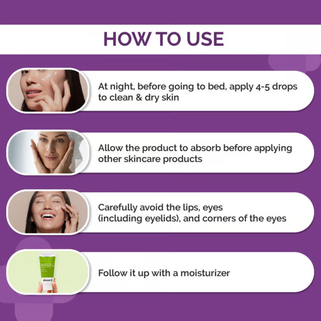 Picture of Derma Co Retinol Serum 0.3% Strength 30 Ml Bottles Anti-Aging Skin Care Vitamin a Oil for Wrinkle Reduction And Fine Line Prevention