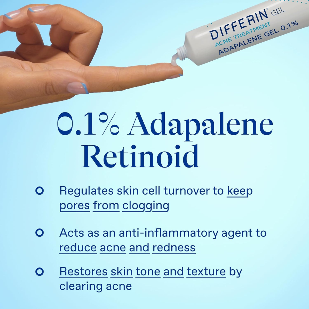 Picture of Differin Adapalene 0.1% Acne Treatment Gel - 15g