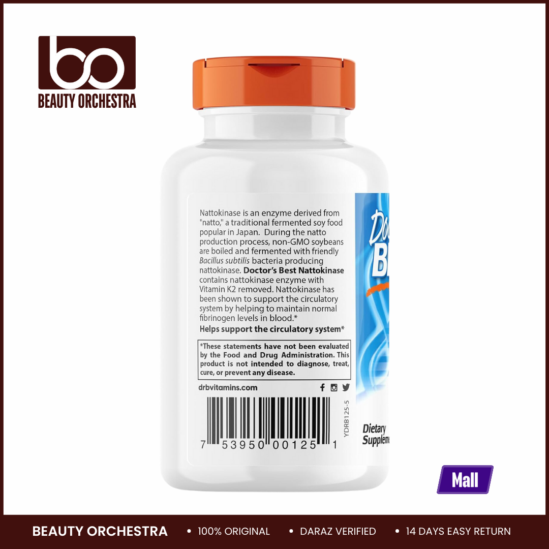 Picture of Doctor’s Best Nattokinase 2000 FU - 90 Veggie Caps