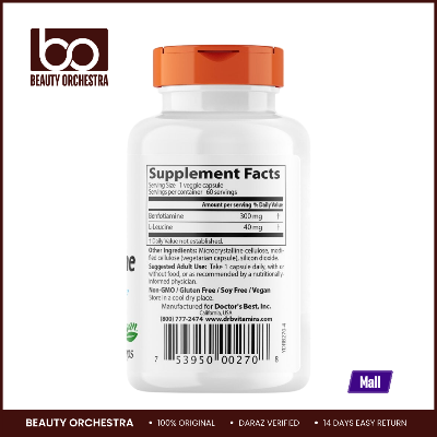 Picture of Doctor's Best Benfotiamine 300mg - 60 Capsules