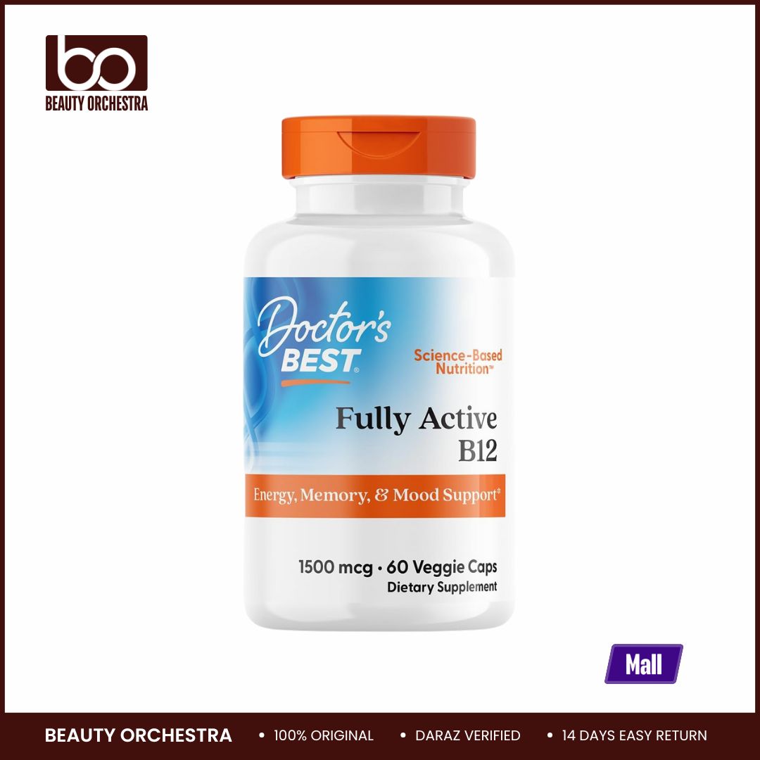 Picture of Doctor's Best Fully Active B12 1500 mcg Healthy Memory, Mood and Circulation, 60 Veggie Caps
