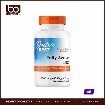 Picture of Doctor's Best Fully Active B12 1500 mcg Healthy Memory, Mood and Circulation, 60 Veggie Caps