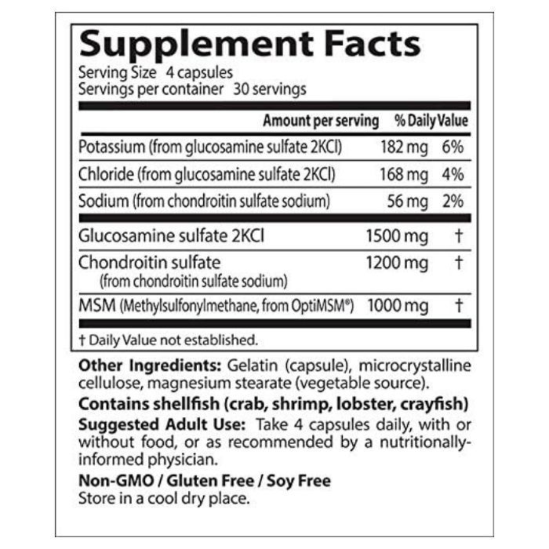 Picture of Doctor's Best Glucosamine Chondroitin MSM - 120 Capsules