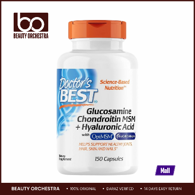 Picture of Doctor's Best Glucosamine Chondroitin MSM + Hyaluronic Acid - 150 Veggie Capsules