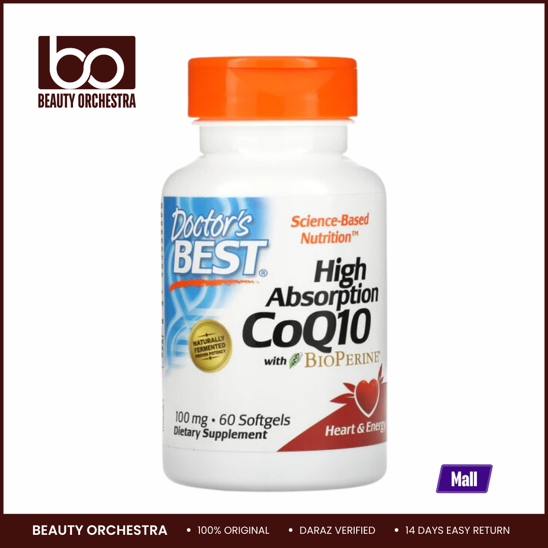 Picture of Doctor's Best High Absorption CoQ10 With BioPerine 100mg - 60 Softgels