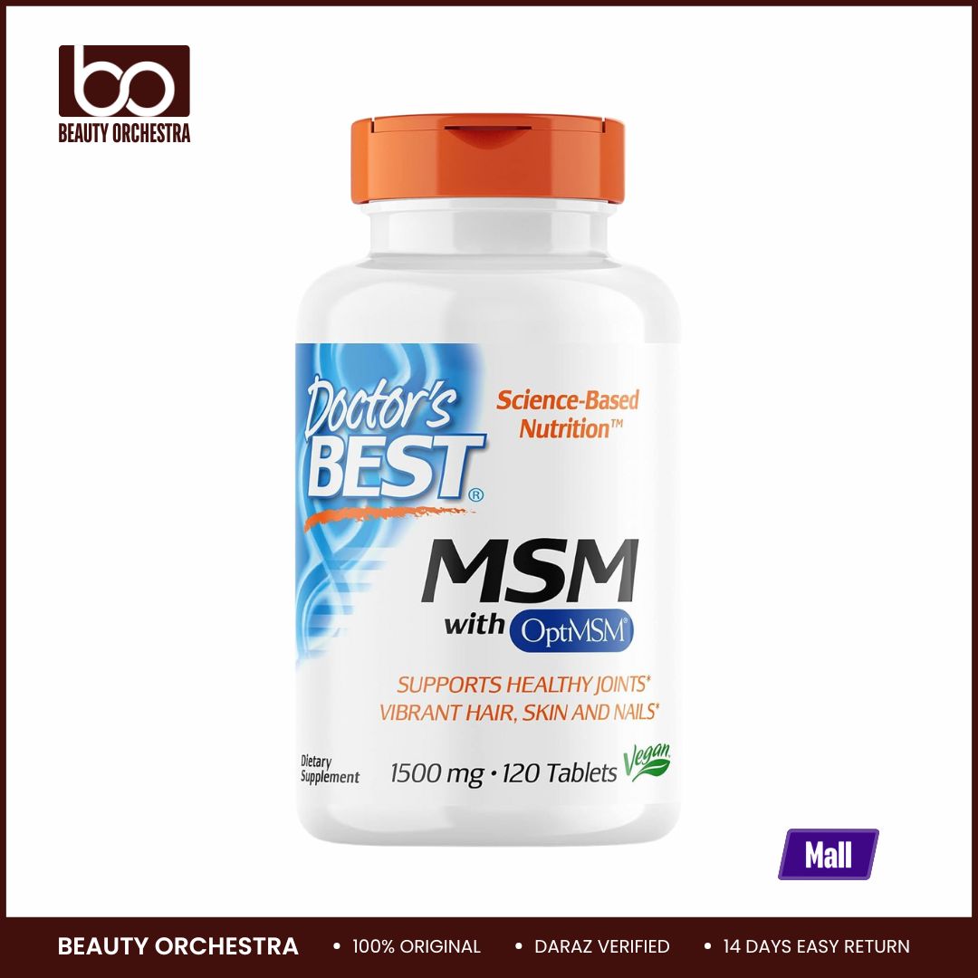 Picture of Doctors Best MSM Supports Hair Skin Nails & Joints 1500 mg 120 Tablets