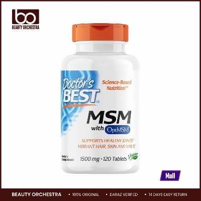 Picture of Doctors Best MSM Supports Hair Skin Nails & Joints 1500 mg 120 Tablets
