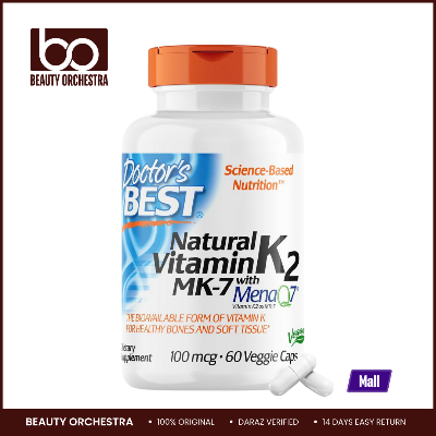 Picture of Doctor's Best Natural Vitamin K2 Mk-7 With MenaQ7 100mcg - 60 Veggie Capsules