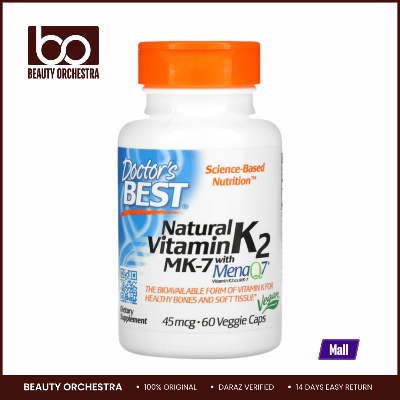 Picture of Doctor's Best Natural Vitamin K2 MK-7 with MenaQ7 45 mcg - 60 Veggie Caps