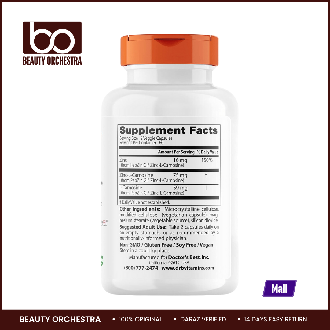 Picture of Doctor's Best PepZin GI - 120 Veggie Caps