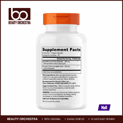 Picture of Doctor's Best Quercetin Bromelain - 180 Veggie Capsules