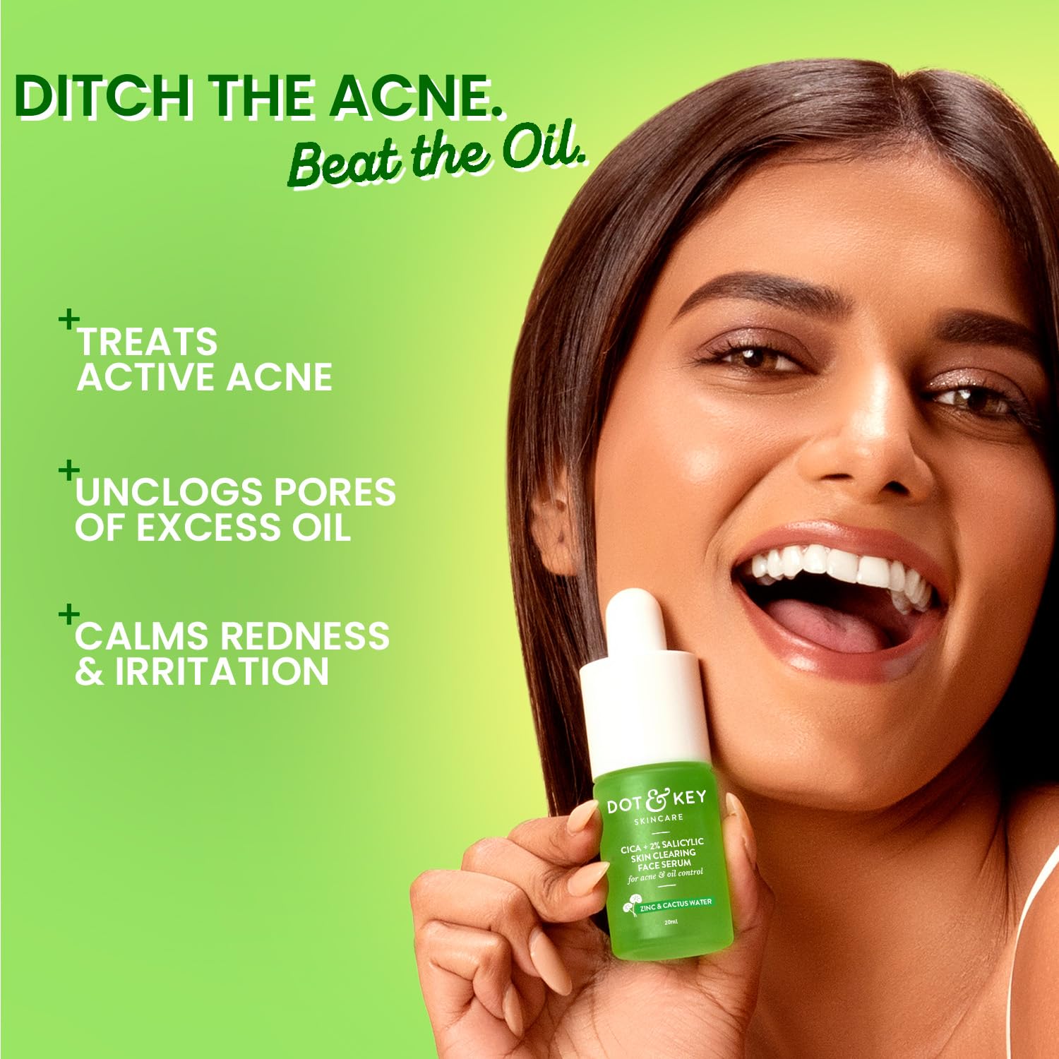 Picture of Dot & Key 2% Salicylic Acid + Cica (Centella) Anti Acne Serum with Zinc Salicylic for Acne and Dark Spots 30 ml