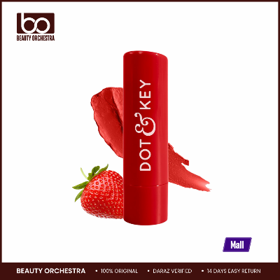 Picture of Dot & Key Barrier Repair Hydrating Lip Balm SPF 50 Strawberry Red Repairs Damaged Lip Barrier High Tinted 4.5 gm