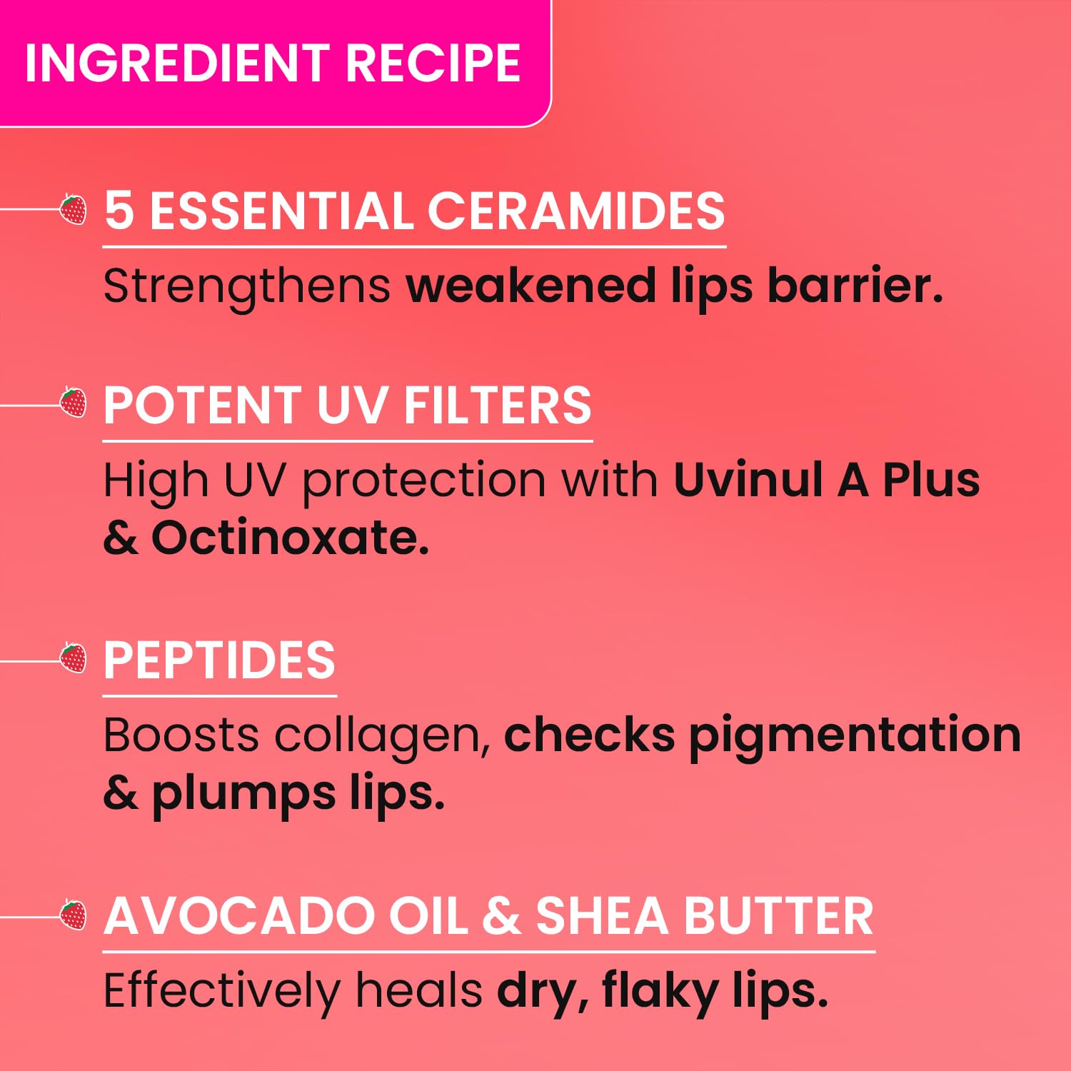 Picture of DOT & KEY Ceramide&Peptide Barrier Repair Lip Balm Spf 50,Pa+++|Red Romance|Uva/Uvb Lip Protection Soft Tinted Lip Moisturizer Boosts Collagen&Instantly Plumps Lip Prevents Pigmentation 10Gm