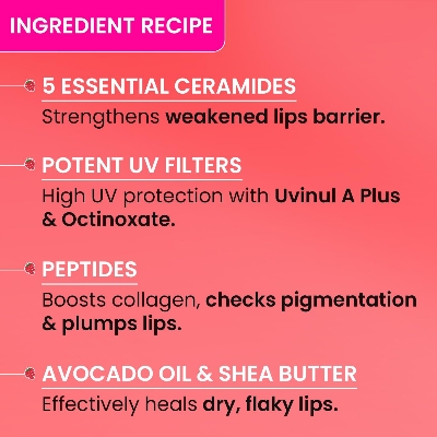 Picture of DOT & KEY Ceramide&Peptide Barrier Repair Lip Balm Spf 50,Pa+++|Red Romance|Uva/Uvb Lip Protection Soft Tinted Lip Moisturizer Boosts Collagen&Instantly Plumps Lip Prevents Pigmentation 10Gm