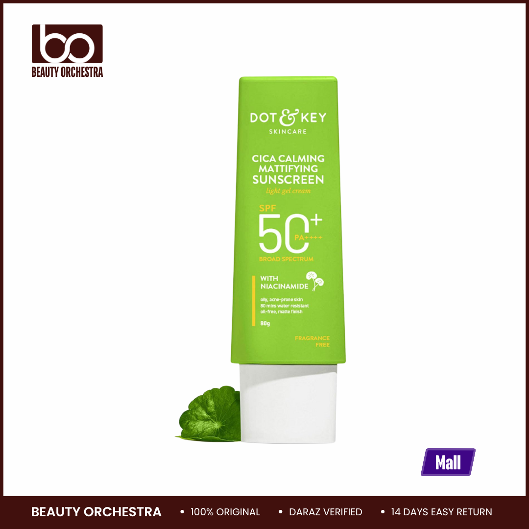 Picture of Dot & Key CICA Calming Mattifying Sunscreen SPF 50 PA++++ For Oily Acne Prone & Sensitive Skin UVA/UVB Protection 80gm