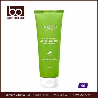Picture of Dot & Key CICA Face Wash for Acne Prone Skin, 2% Salicylic Acid Face Wash with Green Tea | For Oily & Sensitive Skin | Sulphate Free Face Wash for Men & Women | Oil Control Face Wash with Zinc | 100ml