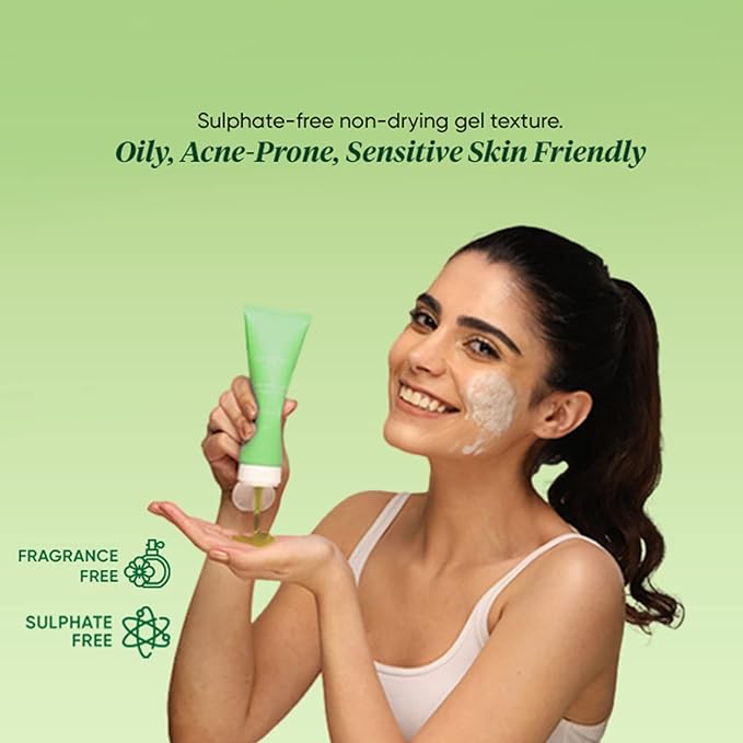 Picture of Dot & Key CICA Face Wash for Acne Prone Skin, 2% Salicylic Acid Face Wash with Green Tea | For Oily & Sensitive Skin | Sulphate Free Face Wash for Men & Women | Oil Control Face Wash with Zinc | 100ml