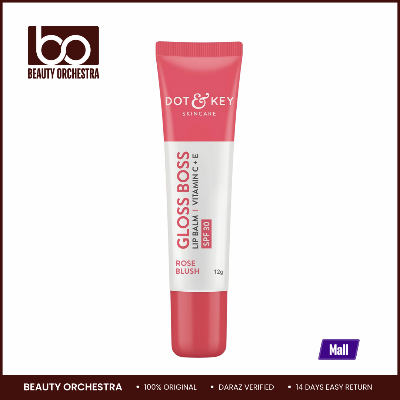 Picture of Dot & Key Gloss Boss Vitamin C + E Lip Balm - Rose Blush - 12g