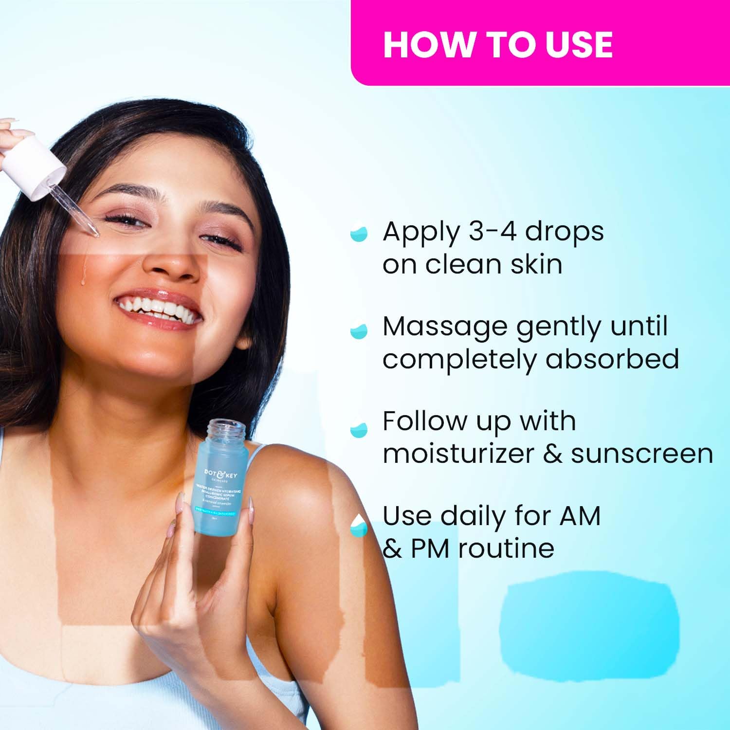 Picture of Dot & Key Hydrating Hyaluronic Acid Serum with Vitamin C + E For Plump Glowing Skin 30ml