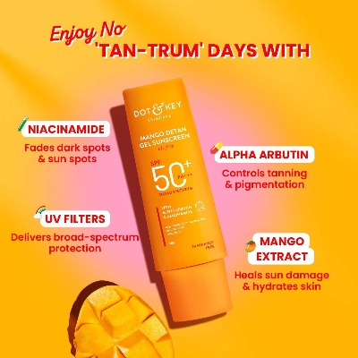 Picture of Dot & Key Mango Detan Gel Sunscreen SPF 50+ PA+++ 80g