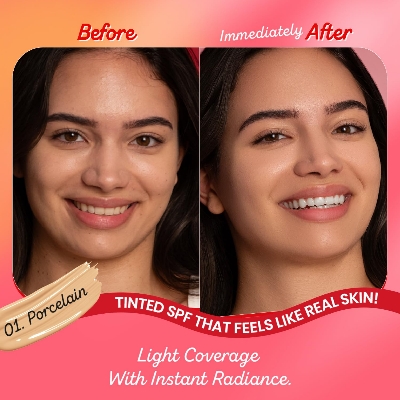 Picture of Dot & Key Strawberry Dew Tinted Sunscreen SPF 50+ Pa++++ - 01 Porcelain Protection Against UA/UB 50ml