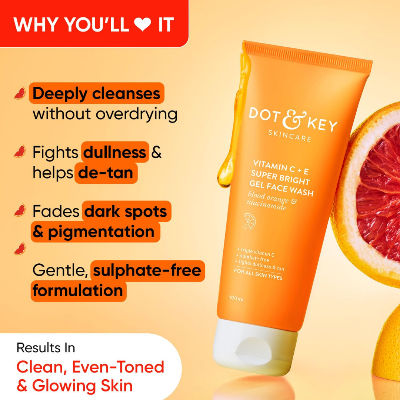 Picture of Dot & Key Vitamin C + E Super Bright Gel Face Wash - 100ml
