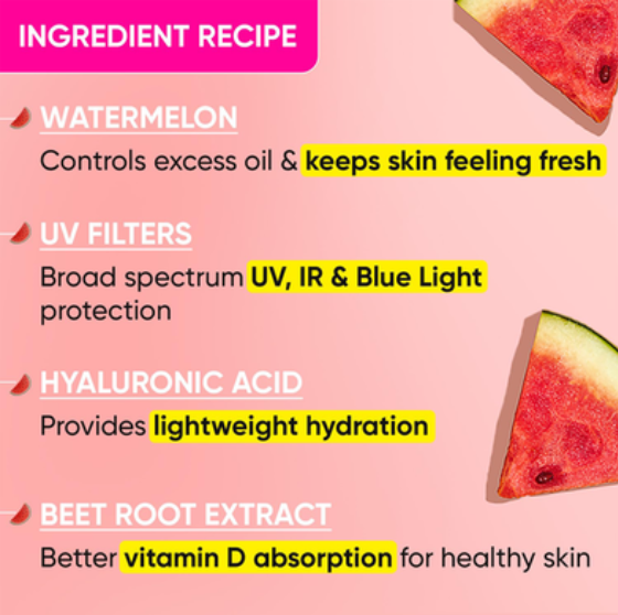 Picture of Dot & Key Watermelon Hyaluronic Cooling Sunscreen SPF 50 PA Plus - 80g