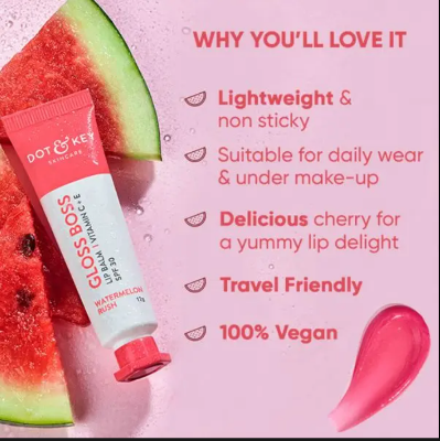 Picture of Dot & Key Watermelon Rush Lip Balm SPF30 with Vitamin C & E - 12g