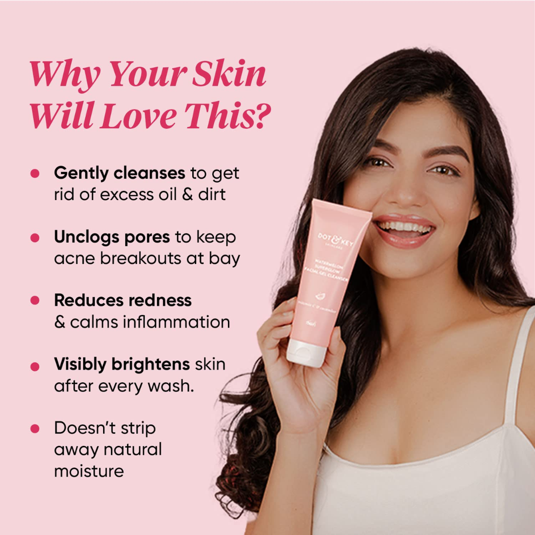 Picture of Dot & Key Watermelon Super Glow Gel Face Wash - 15ml