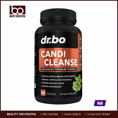 Picture of DR BO Candi Cleanse 60 counts, Anti Overgrowth Supplements for Women & Men - Extra Strength Balance Control Probiotic Complex Cleanser - Natural Oral Herbal Oregano & Caprylic Acid Capsules